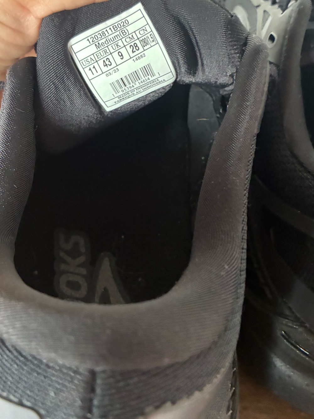 Brooks Adrenaline GTS 23 Shoes Womens 11 Black Running Sneakers - Picture 4 of 10